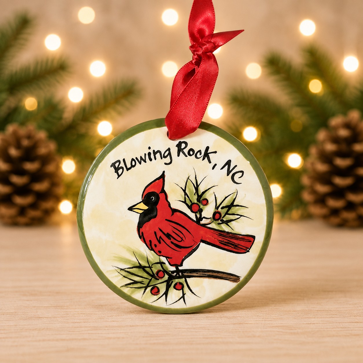 Blowing Rock Cardinal Ornament